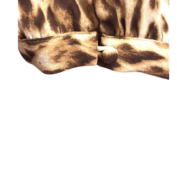 J.Crew Tie Neck Button Down Leopard Print Long Sleeve Size XS EUC - Picture 11 of 15